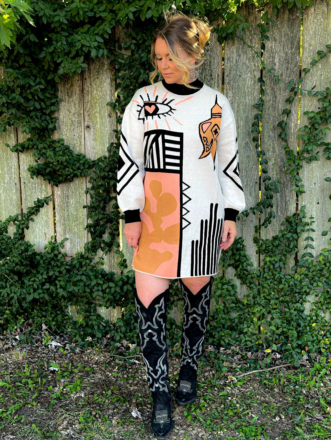 The Lonely Hearts Sweater Dress