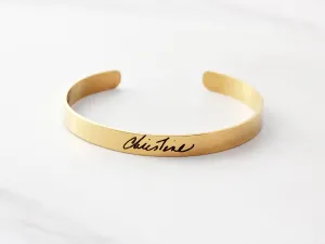 Thin Handwriting Bracelet | 1/4" Cuff