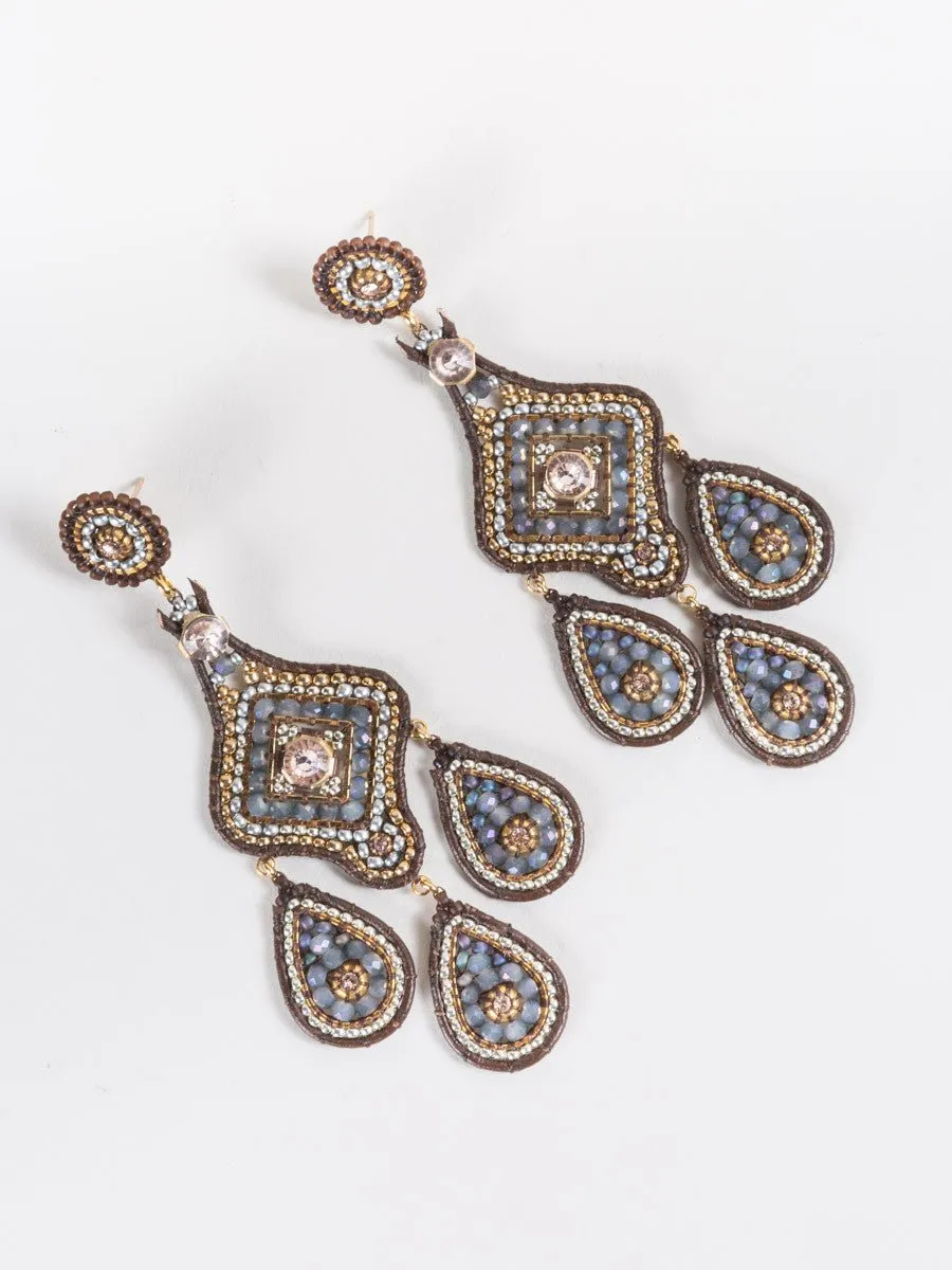 three drop earrings