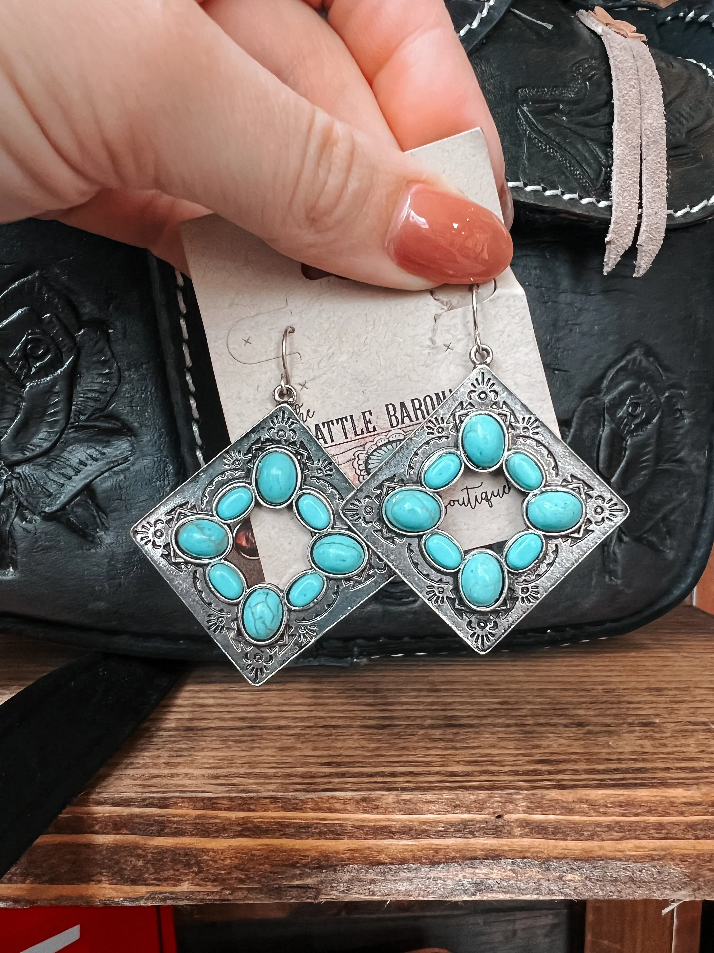Tilted Square Earrings