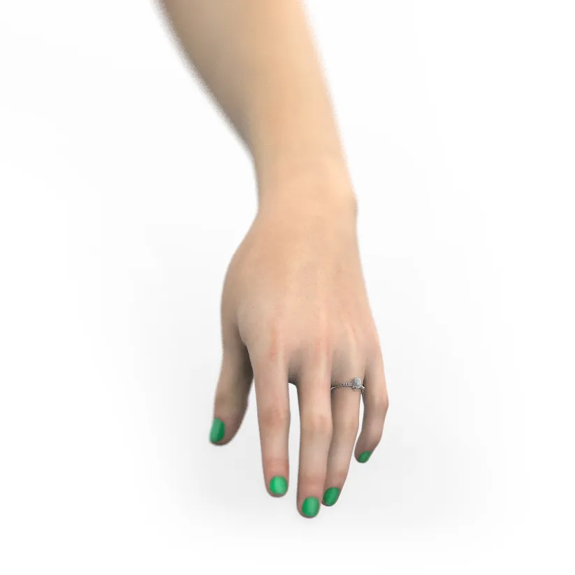 Tiny Daisy Skull Ring