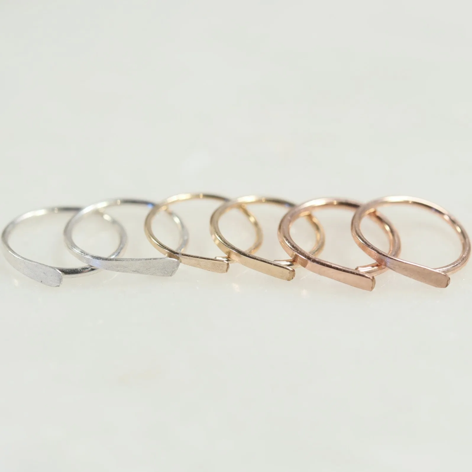 Tiny Hoop Earring Flat - Choose Your Diameter, Gauge, Metal, Hoops For Men & Women