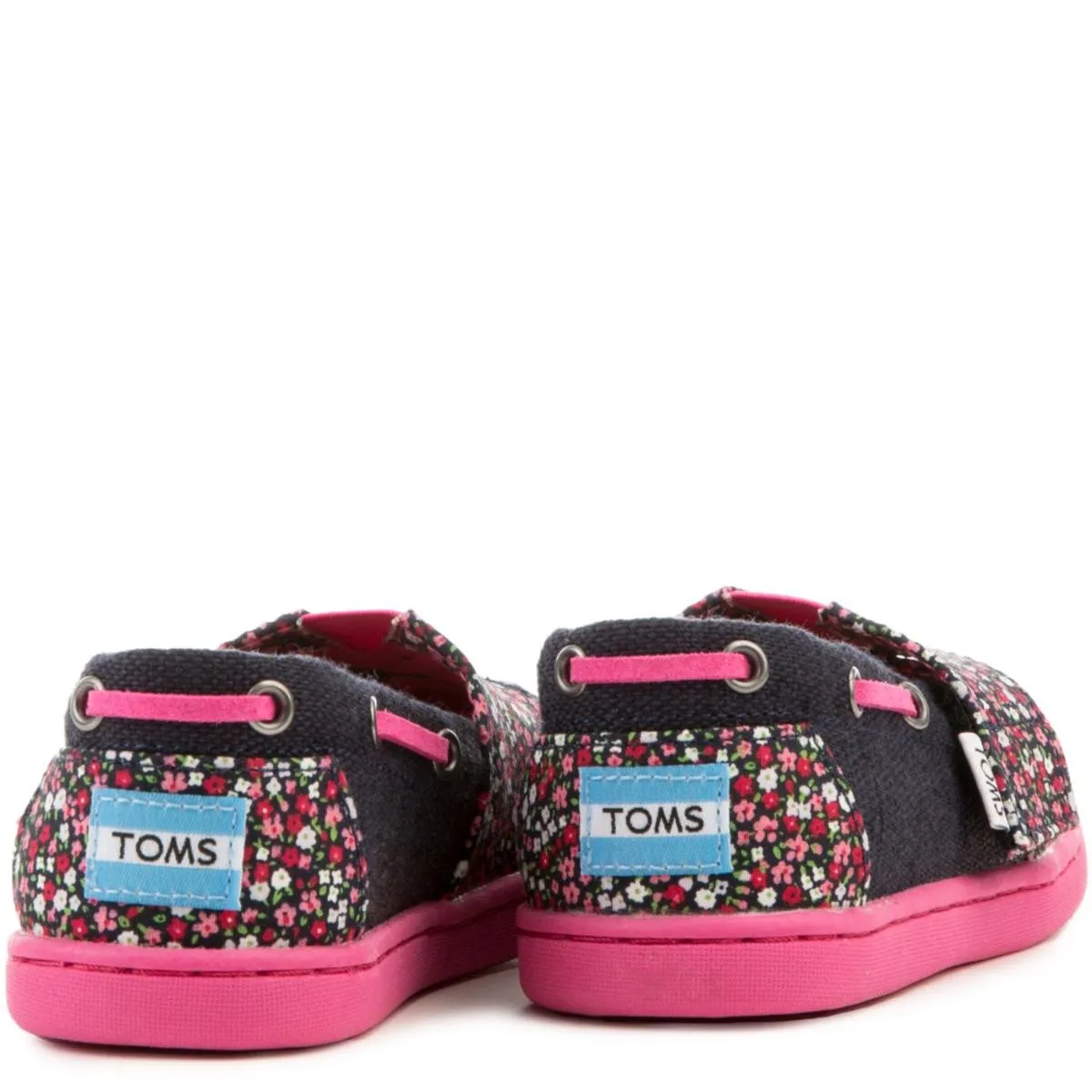 Tiny Toms: Bimini Pink Floral Flats
