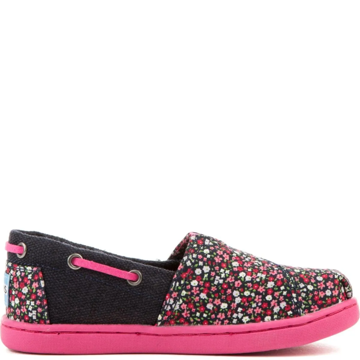 Tiny Toms: Bimini Pink Floral Flats