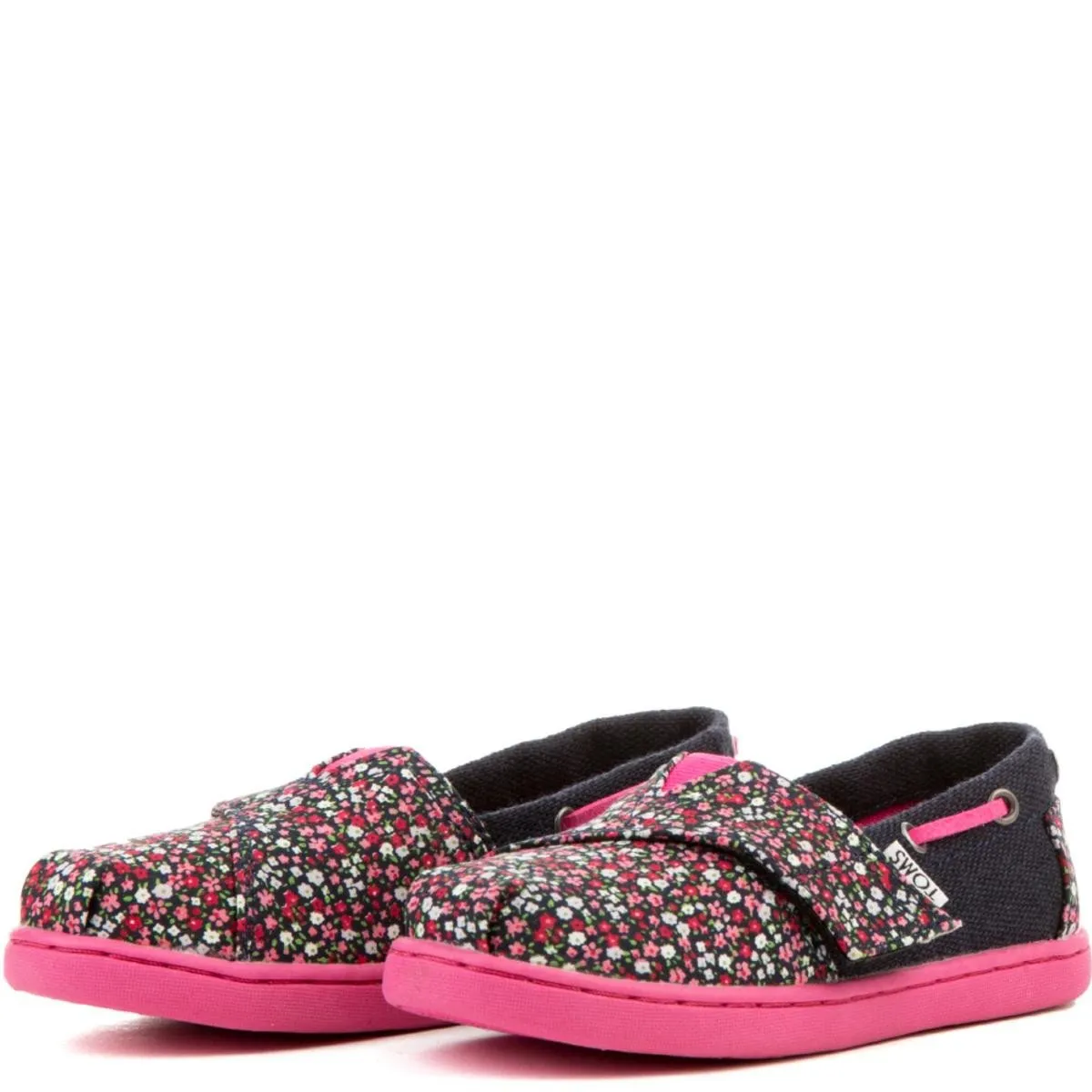 Tiny Toms: Bimini Pink Floral Flats