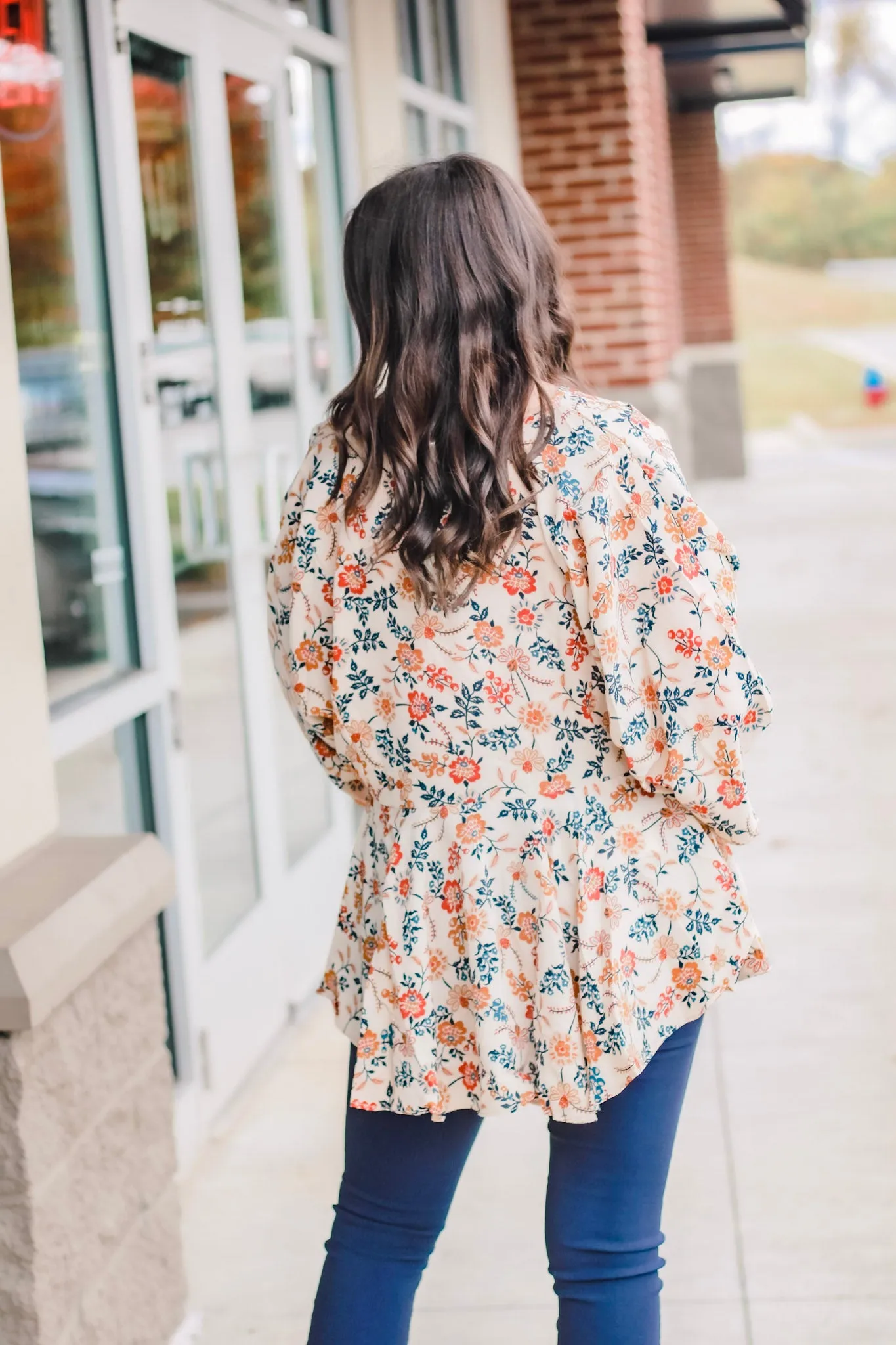 To Give Thanks Floral Blouse