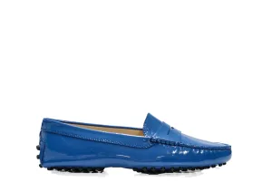 Tod's Women's Blue Patent Leather Moccasin G00010P - 40% OFF