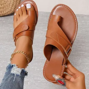 Toe Loop Flats Sandals