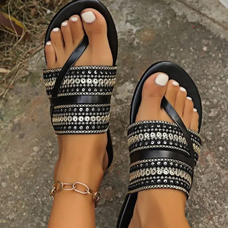 Toe Post Flats Sandals