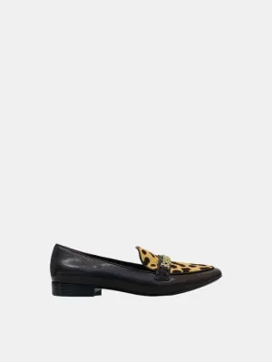 TORY BURCH Billy Brown & Beige Smoking Slippers 41