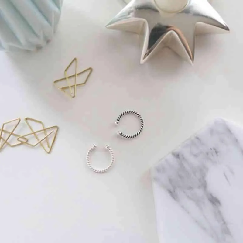 Trendy Real 925 Sterling Silver Open Adjustable Rope Rings for Women –Romantic Jewelry Gift