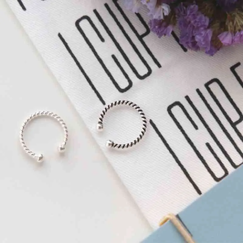 Trendy Real 925 Sterling Silver Open Adjustable Rope Rings for Women –Romantic Jewelry Gift