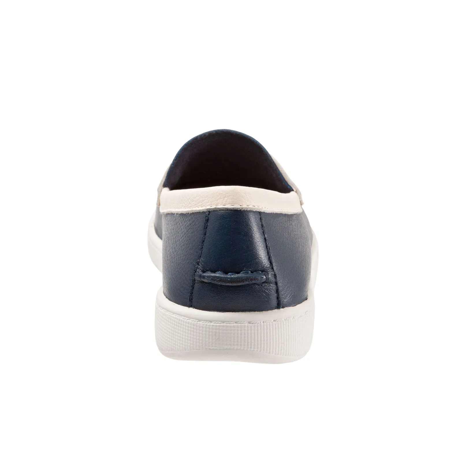 Trotters Dina T2000-464 Womens Blue Leather Slip On Loafer Flats Shoes