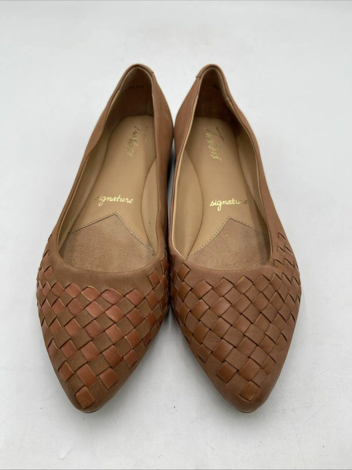 Trotters Estee Woven Casual Flats Beige  Size 8.5WW - Very Good