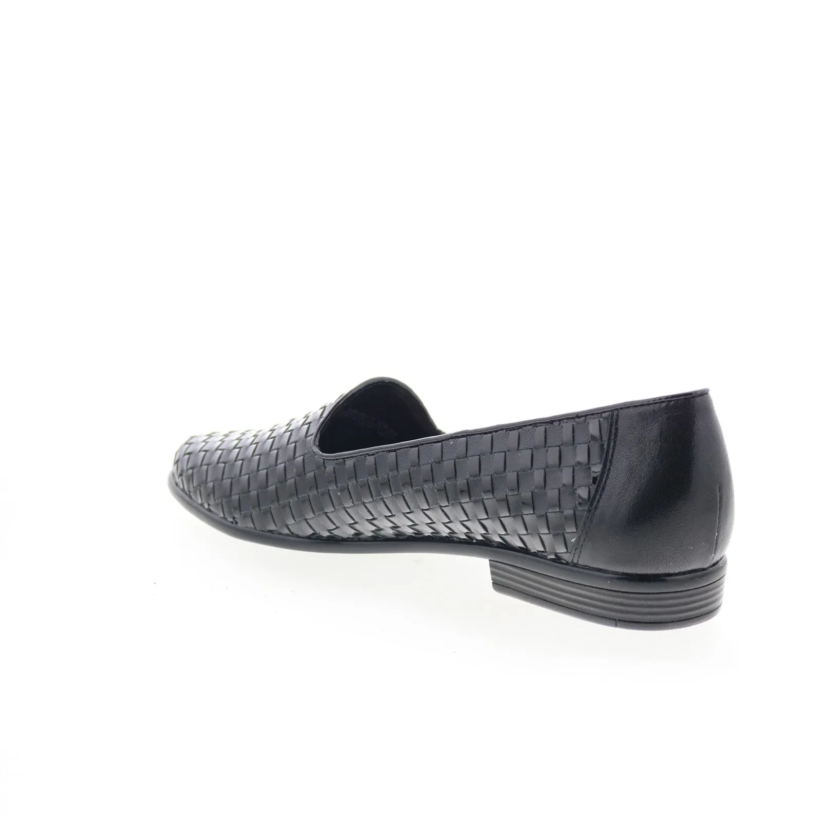 Trotters Liz T5158-007 Womens Black Extra Narrow Leather Loafer Flats Shoes