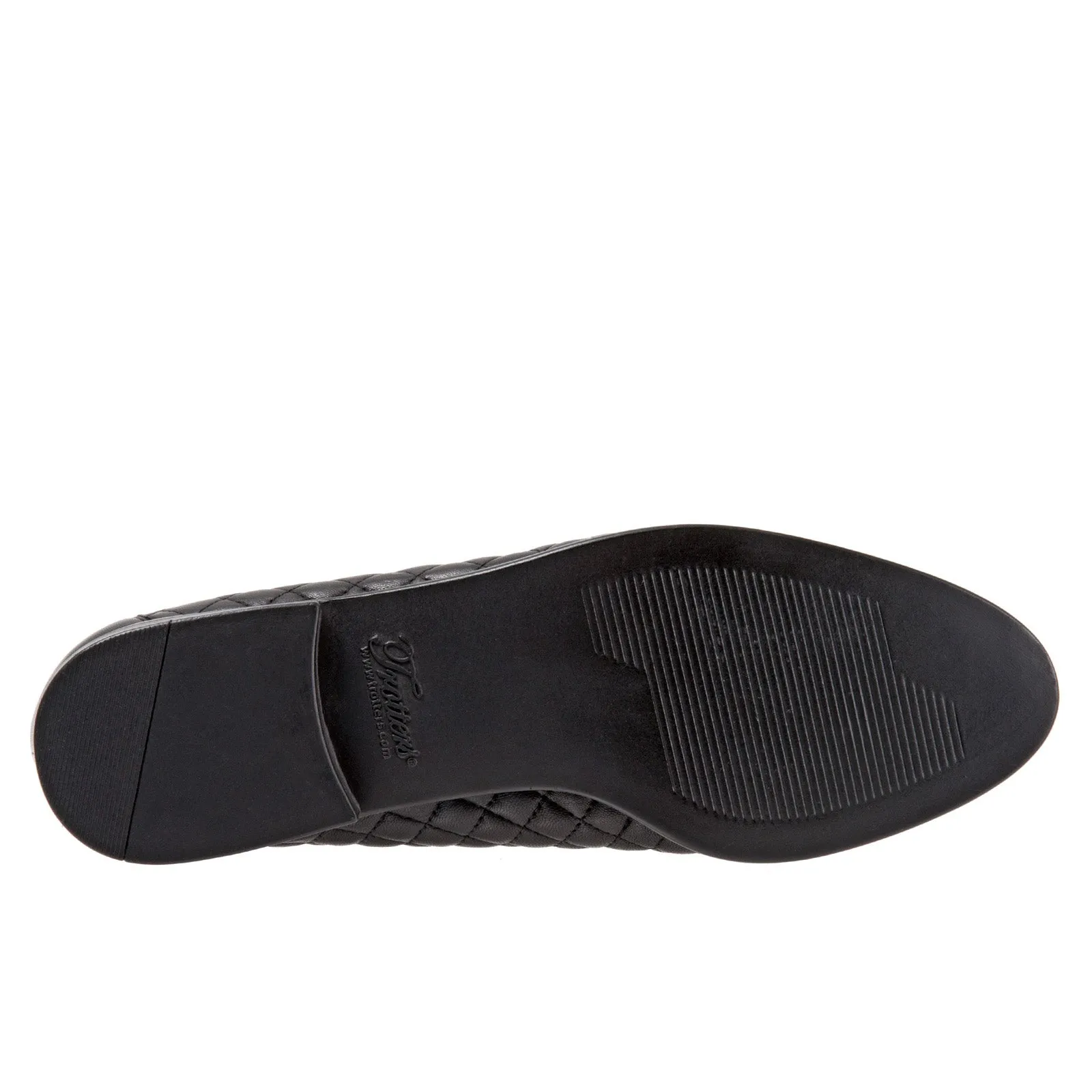 Trotters Liz T5158-015 Womens Black Extra Wide Leather Loafer Flats Shoes