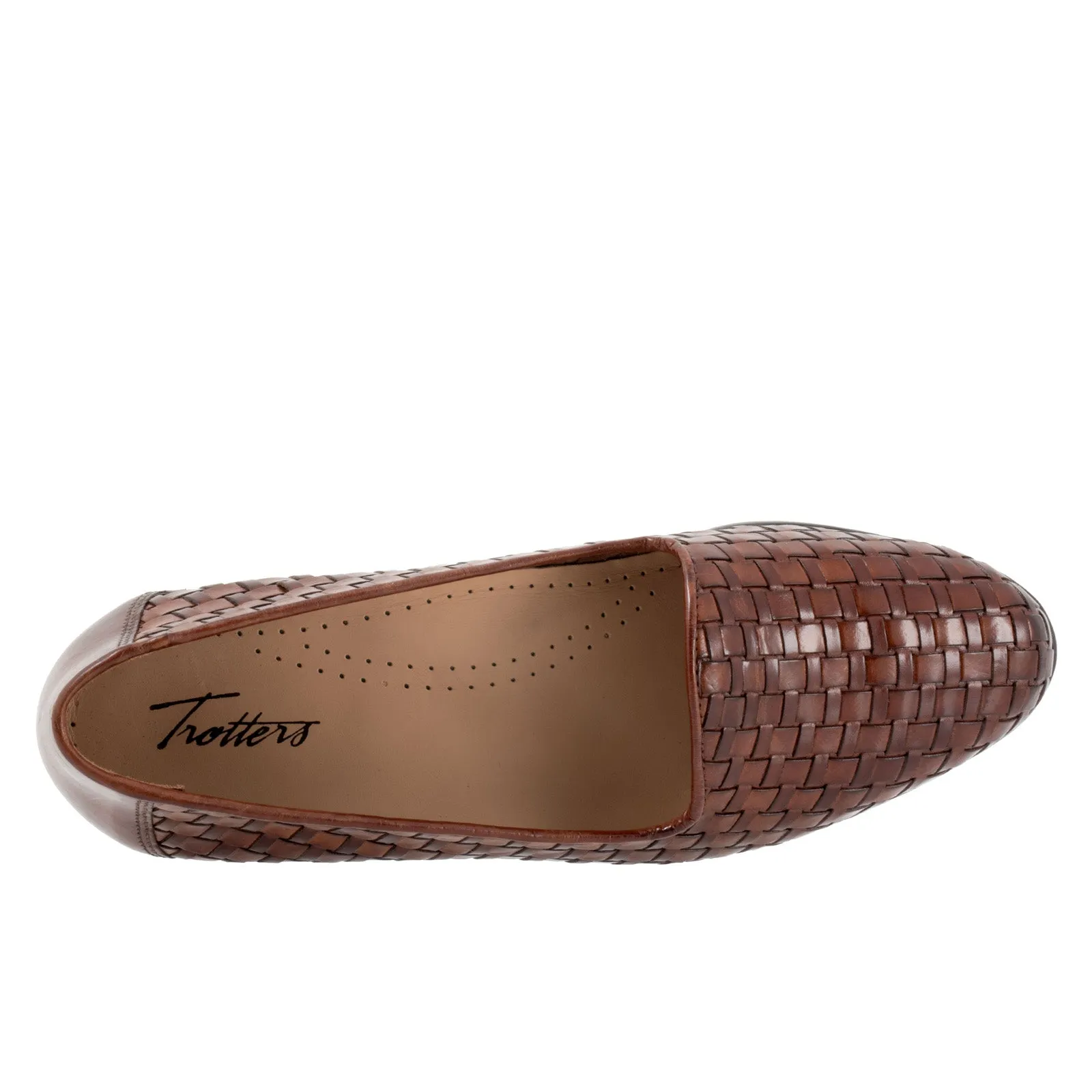 Trotters Liz T5158-580 Womens Brown Extra Narrow Loafer Flats Shoes