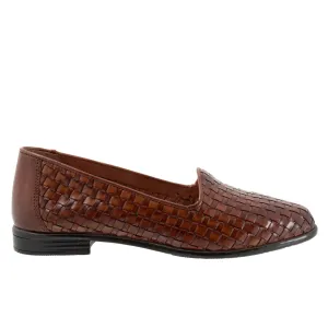 Trotters Liz T5158-580 Womens Brown Extra Narrow Loafer Flats Shoes