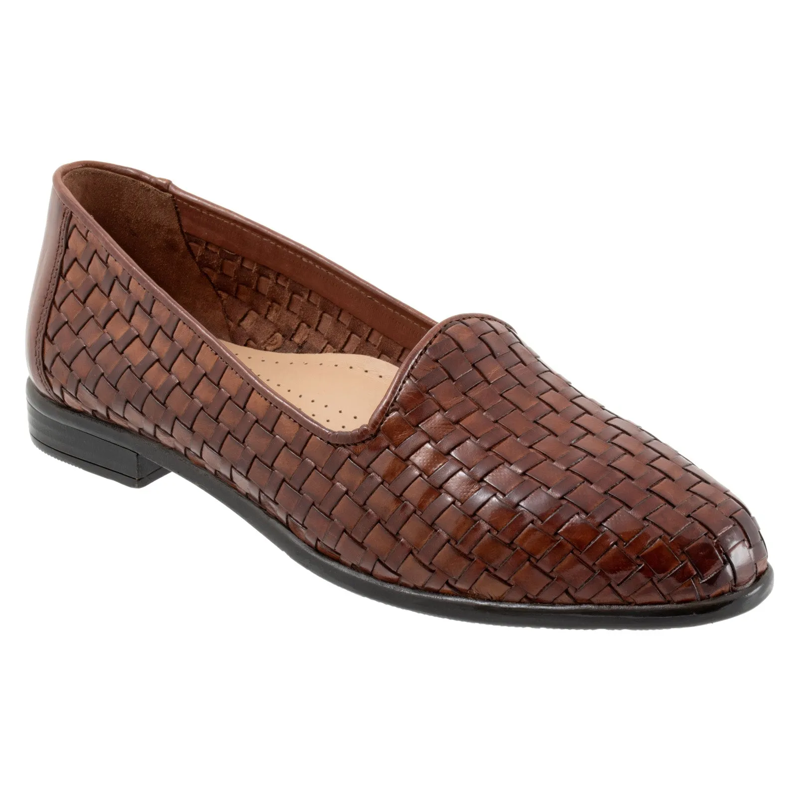Trotters Liz T5158-580 Womens Brown Extra Narrow Loafer Flats Shoes