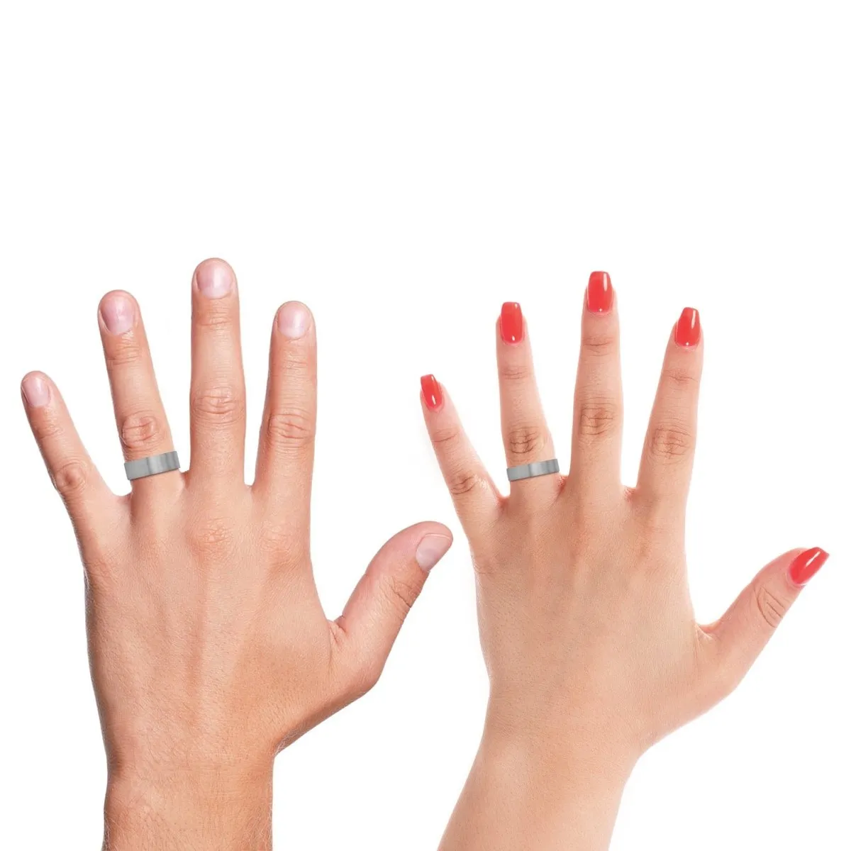 TURKS | Blue Ring, Silver Tungsten Ring, Brushed, Flat