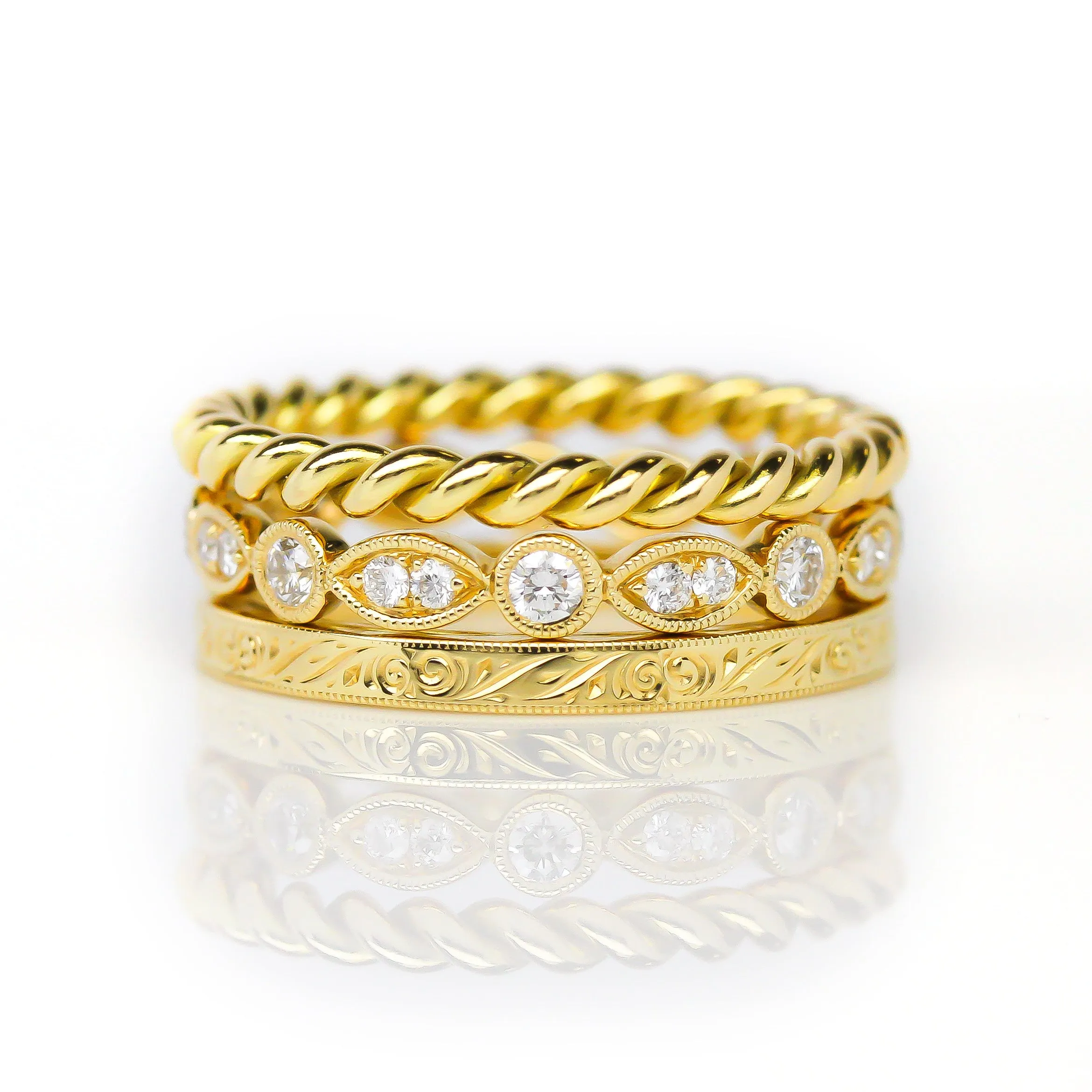 'Union St.' Ring Stack