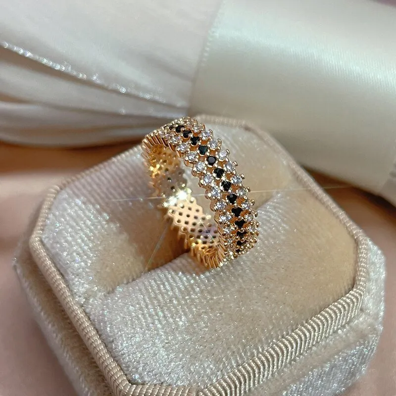 Unique 585 Rose Gold Ring For Women Wedding Jewelry