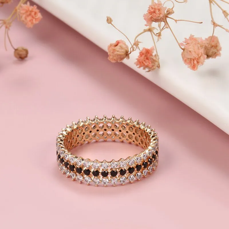 Unique 585 Rose Gold Ring For Women Wedding Jewelry
