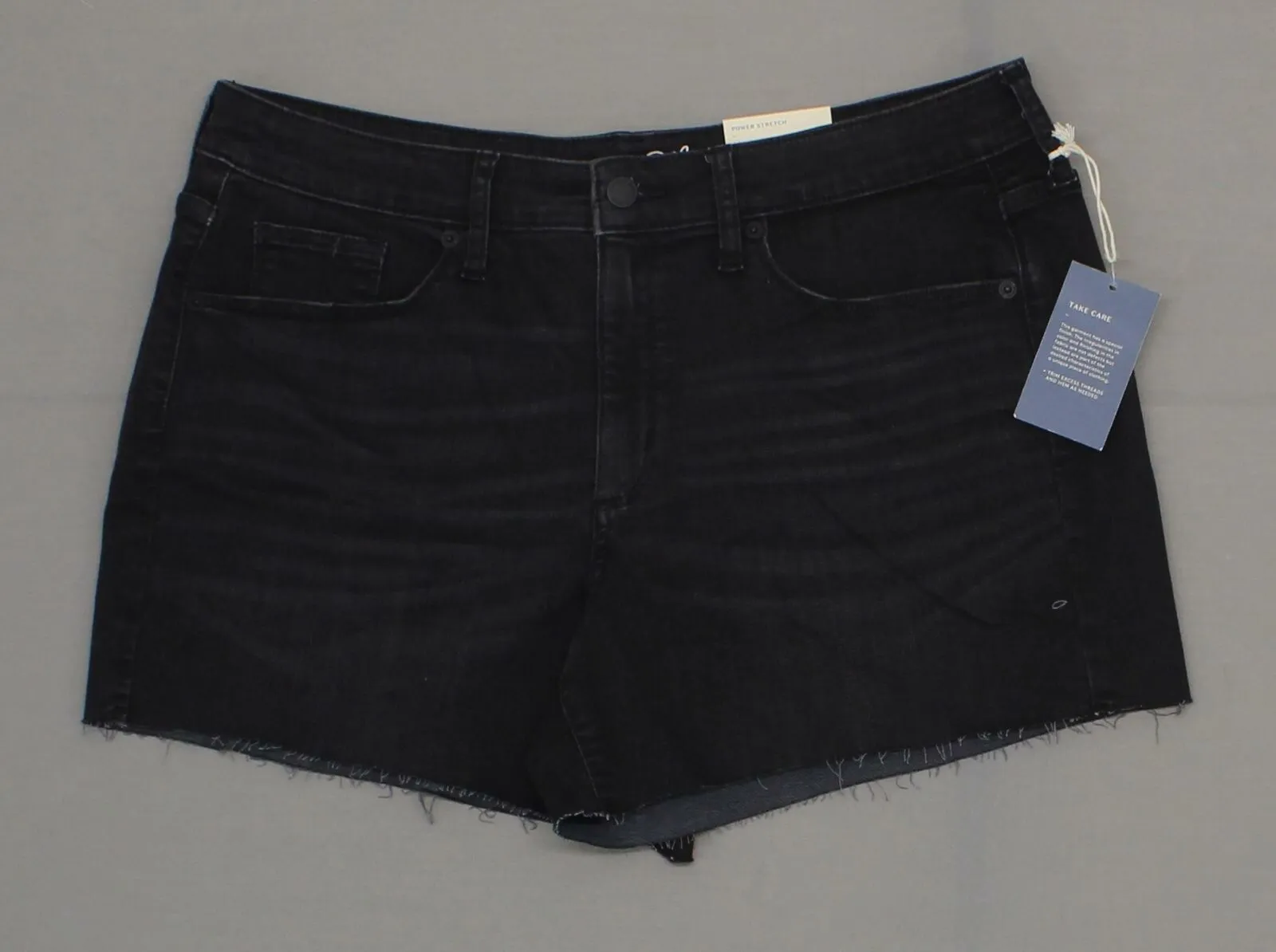 Universal Thread Women's High-Rise Midi Jean Shorts Black Denim