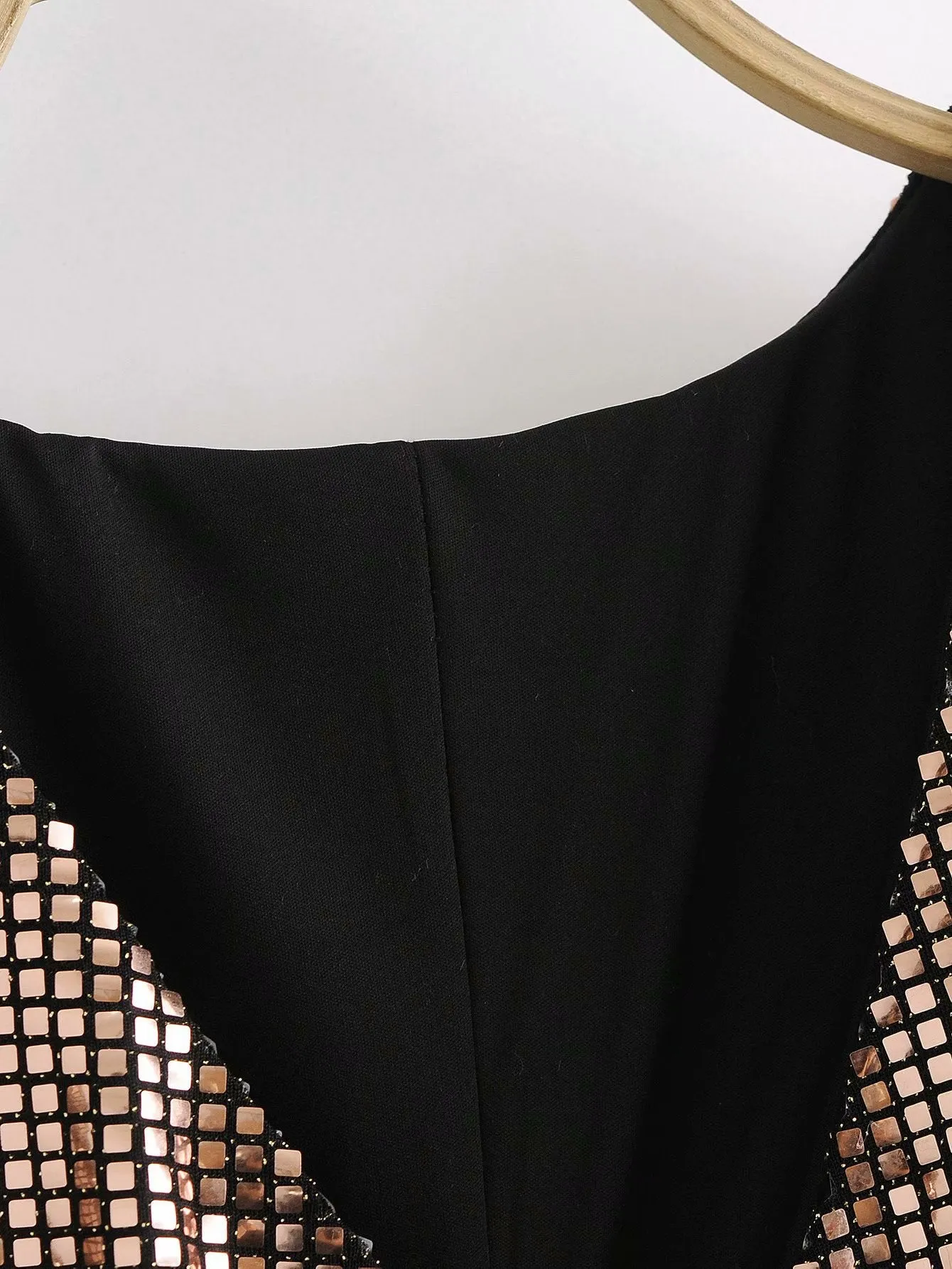 V-neck Sequins Shirred Frill Party Bodycon Mini Dresses