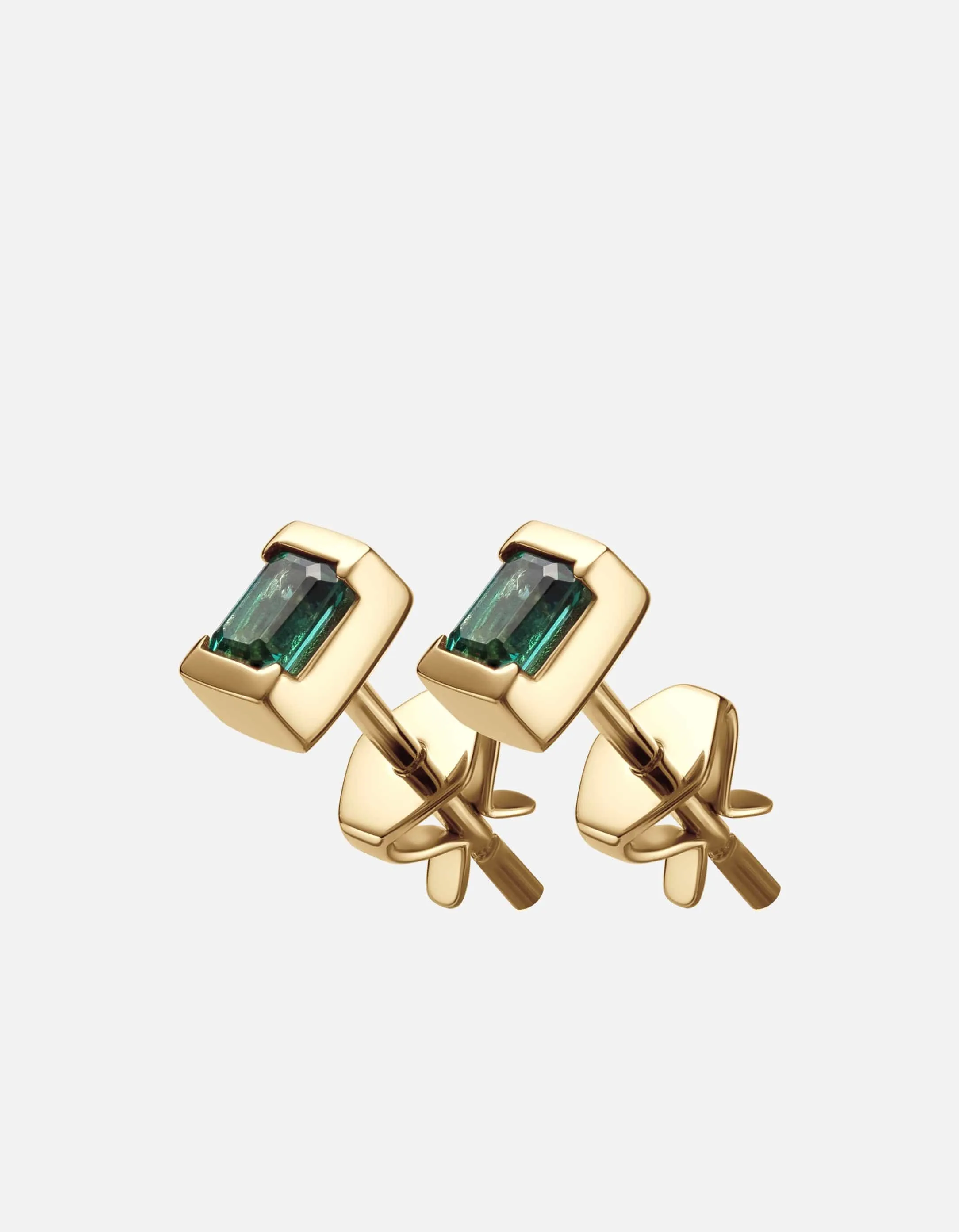 Valor Quartz Stud Earrings, 14k Gold