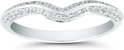 Vatche Beveled Pave Diamond Contoured Band