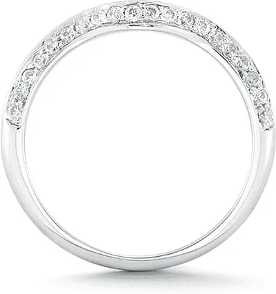 Vatche Beveled Pave Diamond Contoured Band