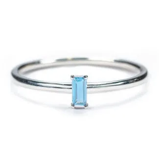 Vertical Baguette Stackable Ring