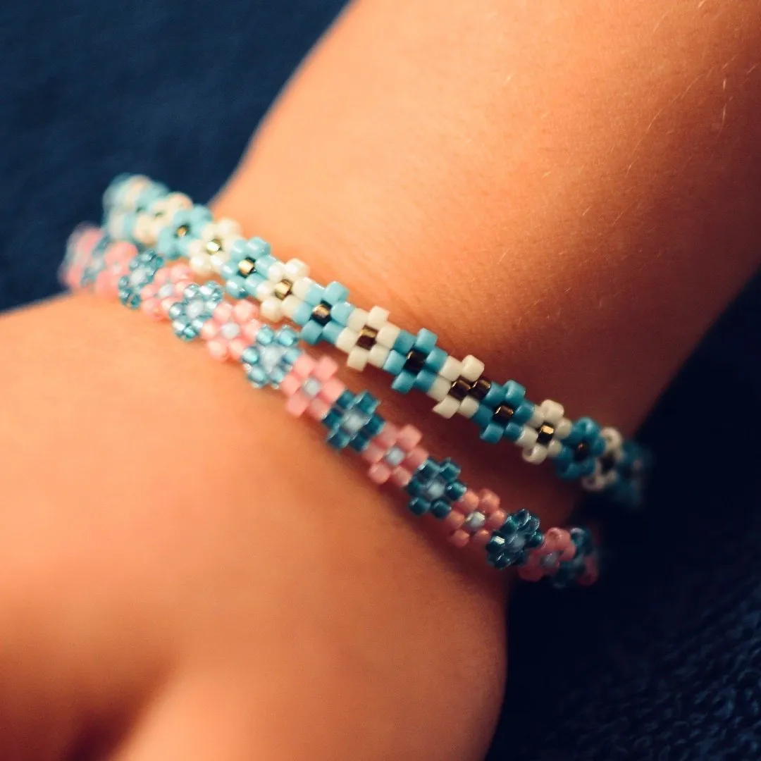 Vertical Peyote Pattern - 4 Bracelets DAISY