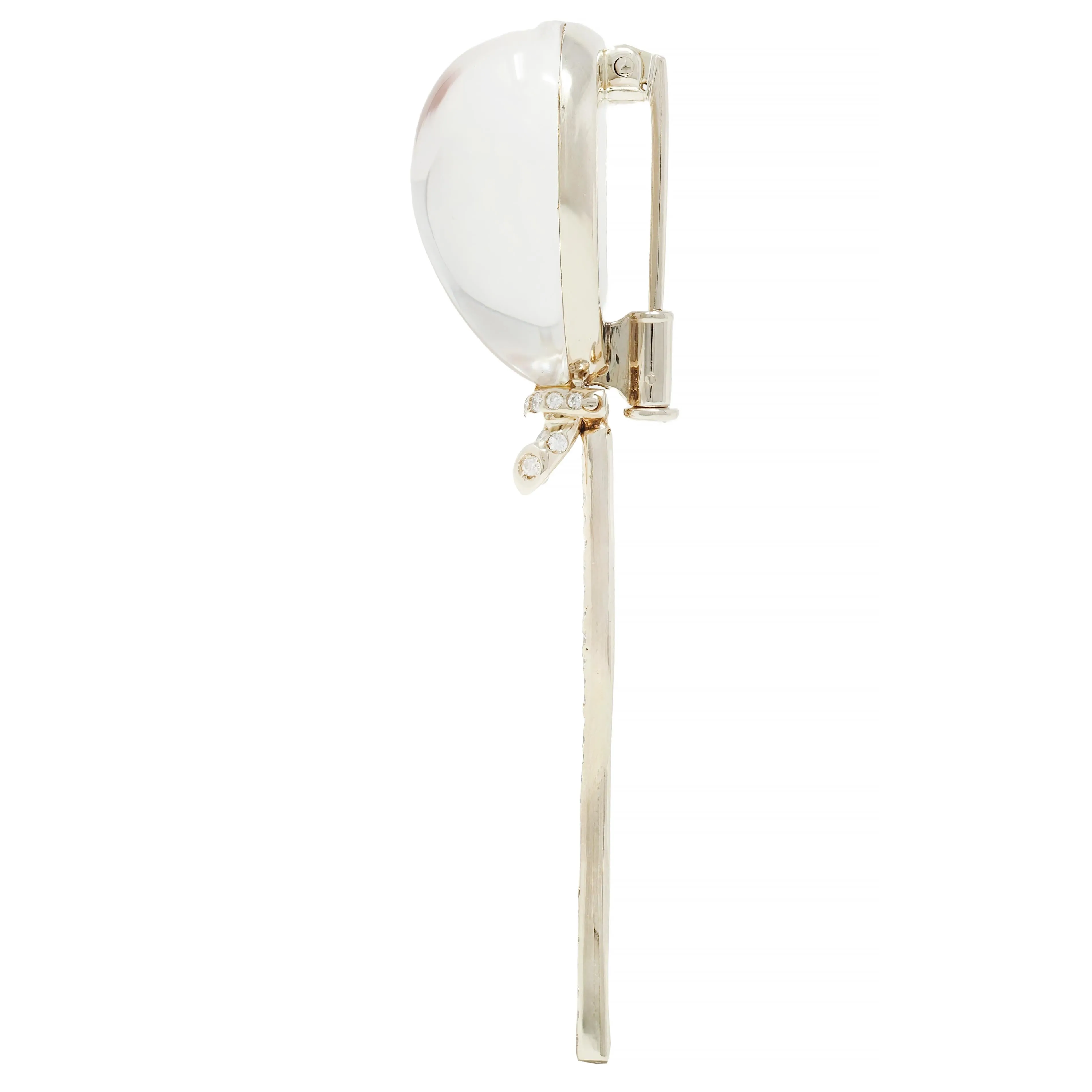 Vhernier Diamond Quartz Coral Mother-of-Pearl 18 Karat Gold Balloon Palloncino Brooch