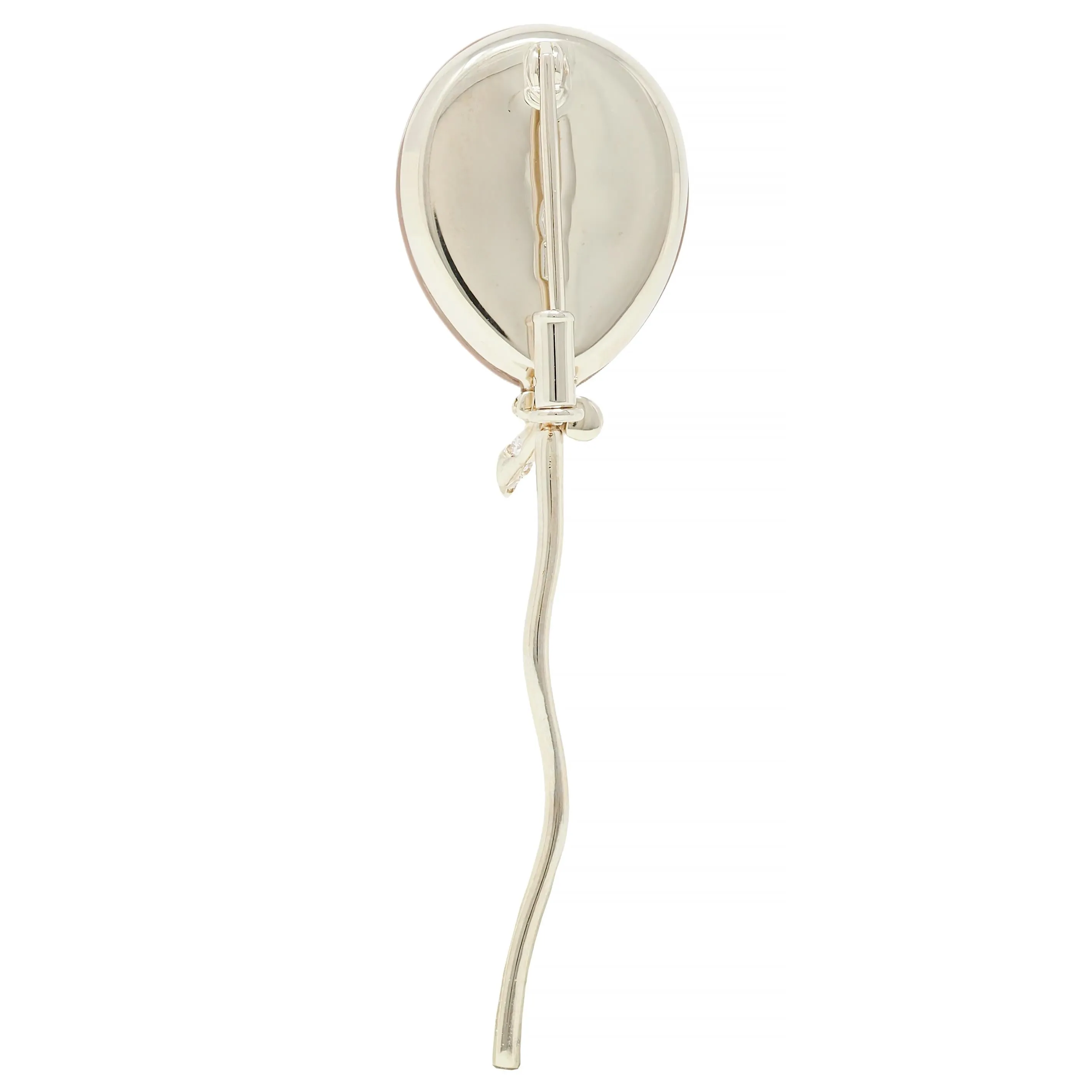 Vhernier Diamond Quartz Coral Mother-of-Pearl 18 Karat Gold Balloon Palloncino Brooch