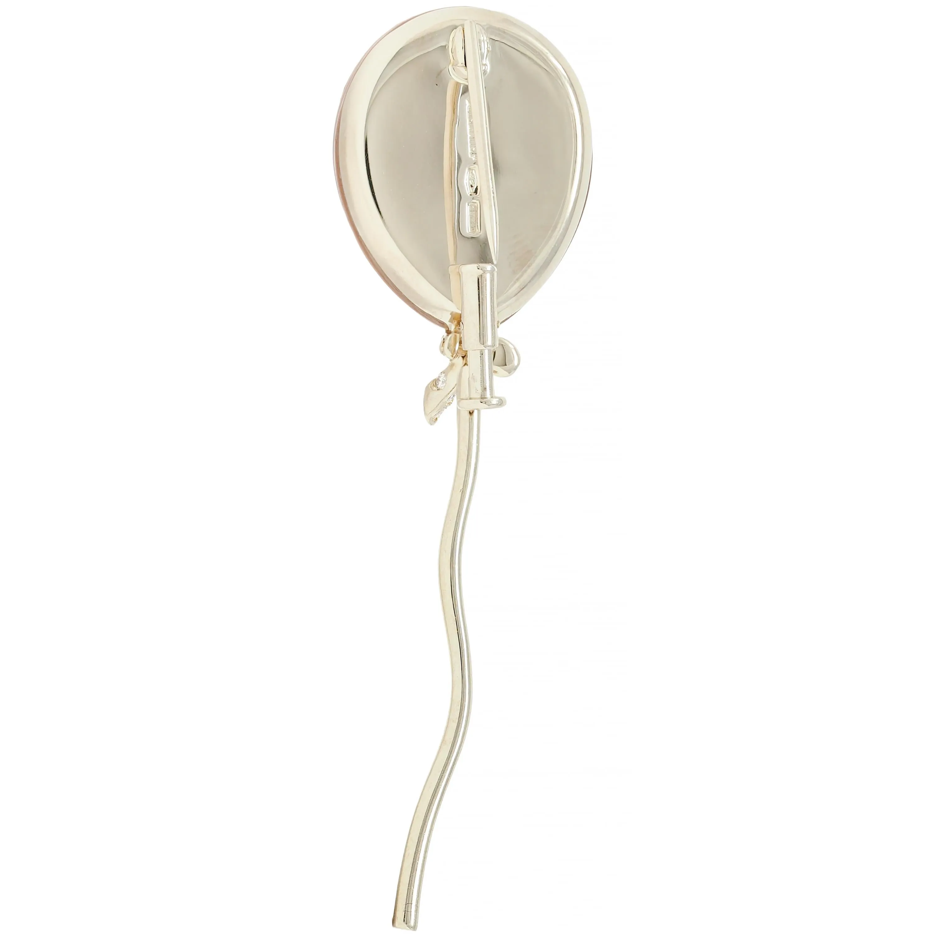 Vhernier Diamond Quartz Coral Mother-of-Pearl 18 Karat Gold Balloon Palloncino Brooch