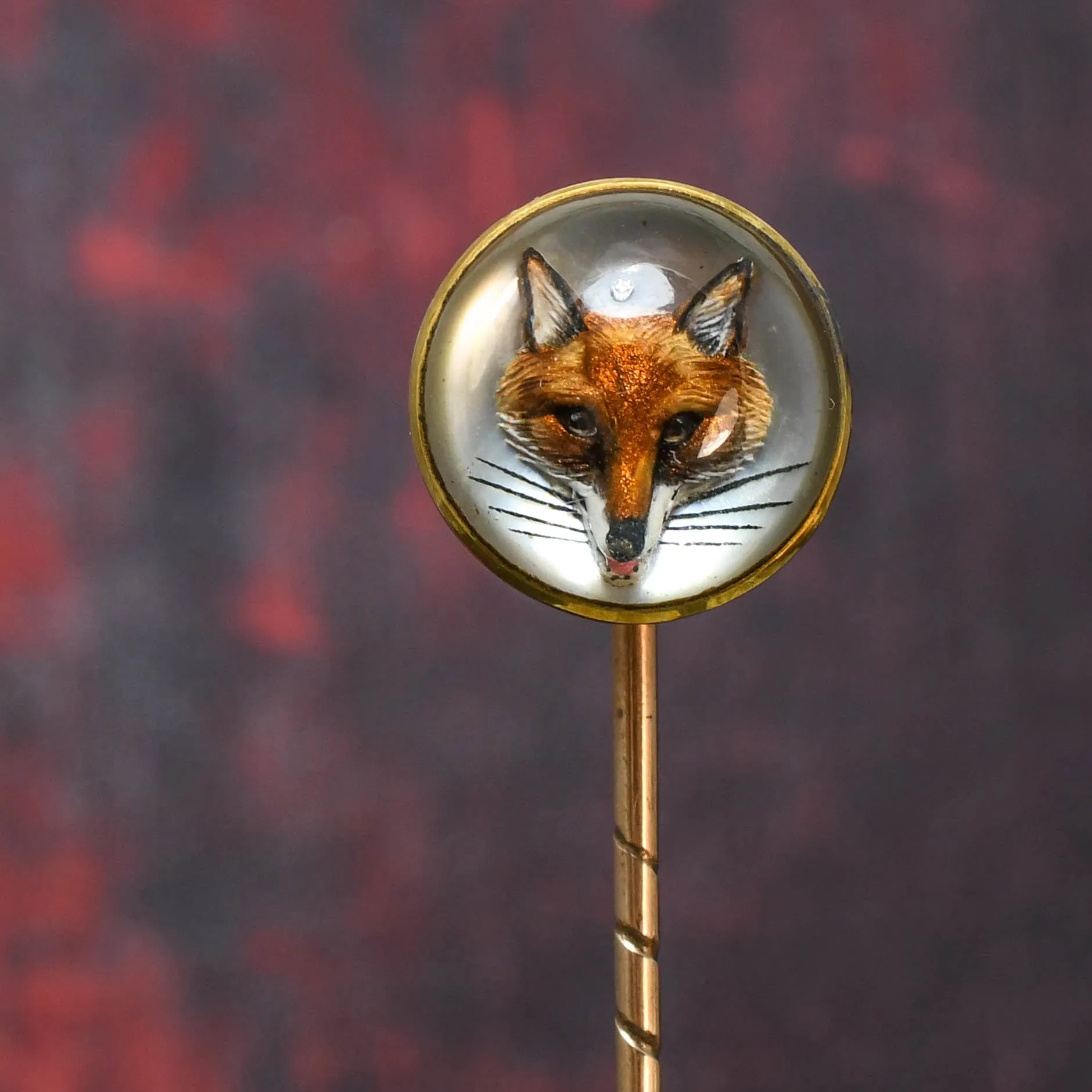 Victorian Fox Essex Crystal Stick Pin