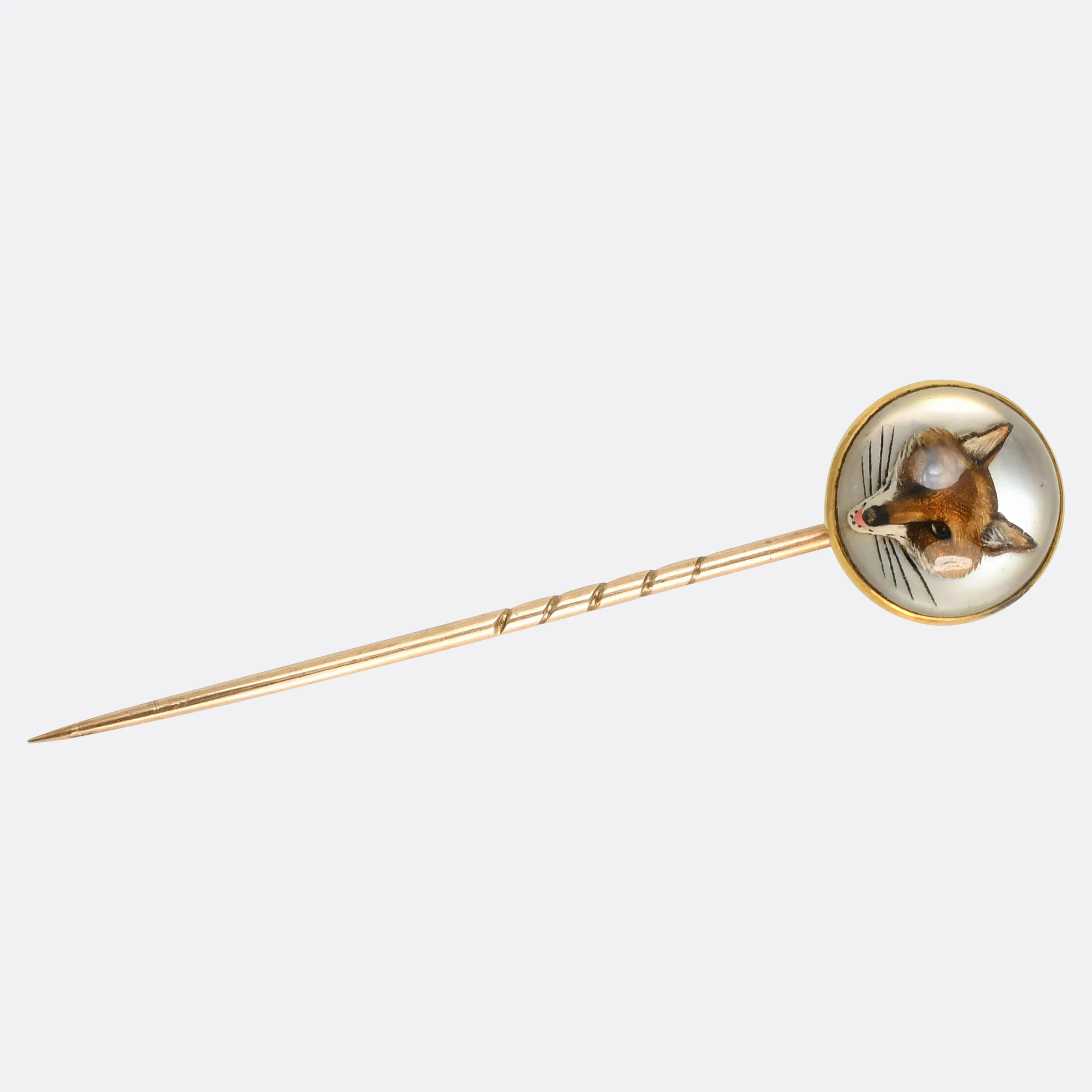 Victorian Fox Essex Crystal Stick Pin