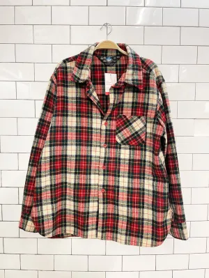 vintage 80s swanndri 100% wool flannel shirt