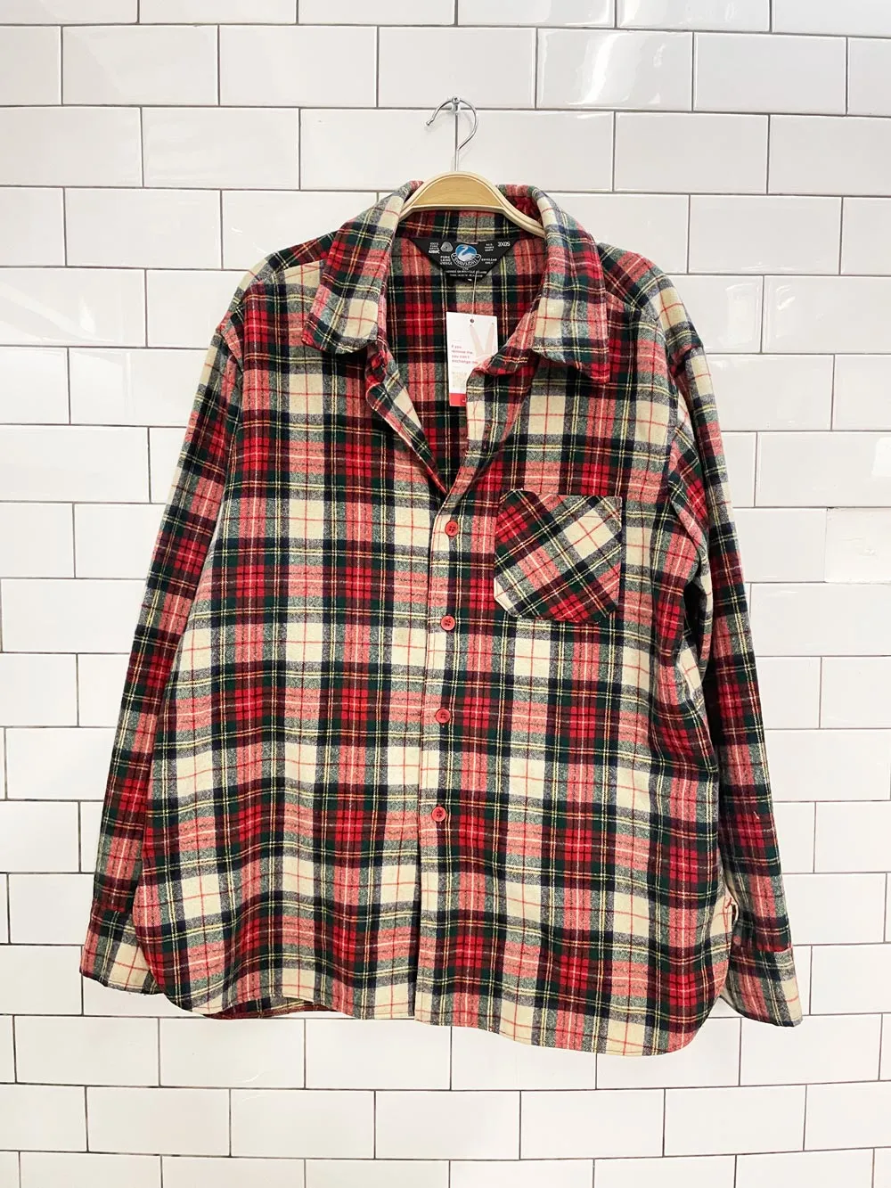 vintage 80s swanndri 100% wool flannel shirt