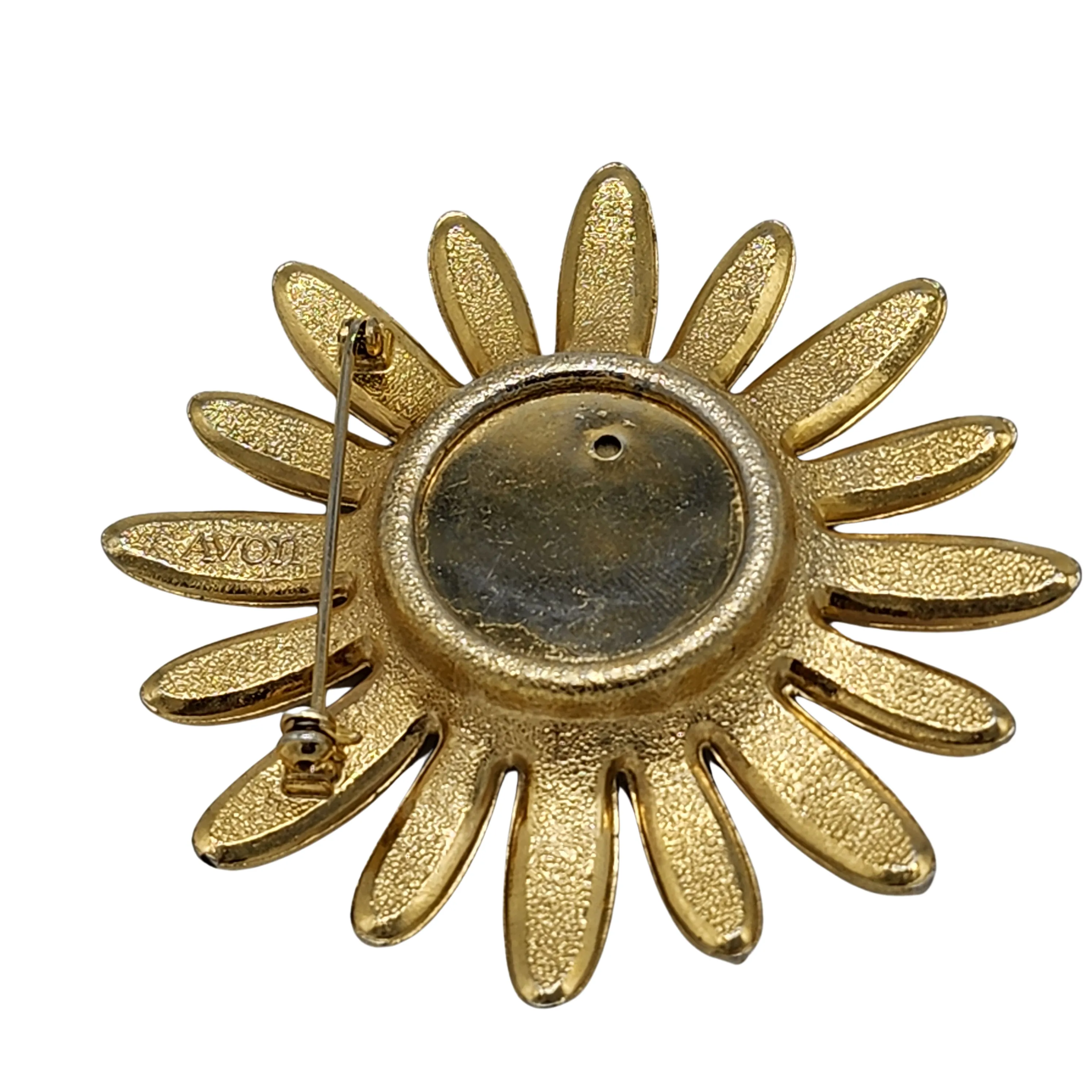 Vintage Avon Daisy Perfume Locket Brooch
