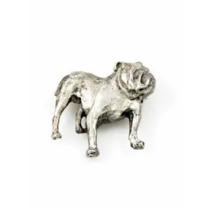 Vintage Brooch Silver British Bulldog 1940S