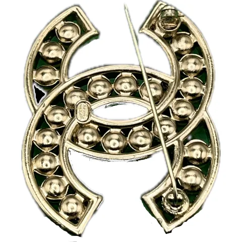 Vintage Chanel Brooch with Crystal Baguettes and Pearls