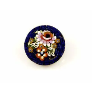 Vintage Italian Mosaic Floral  Brooch 1940S