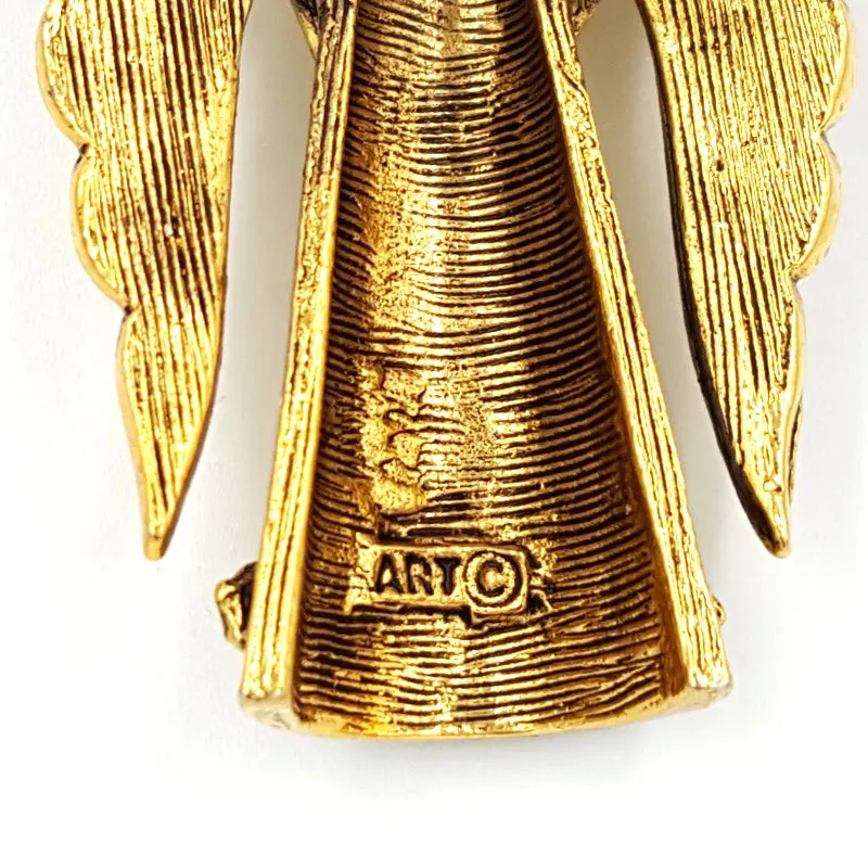 Vintage Jewelry Collection, ART Angel & Christmas Tree Pins, Giuliano Fratti Necklace