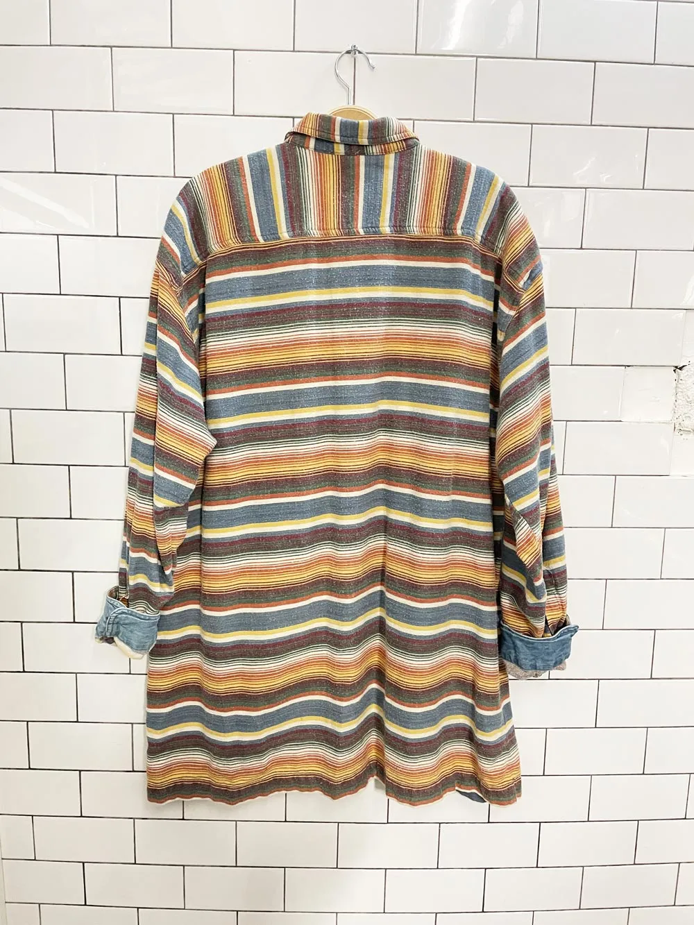 vintage R&R southwestern stripe flannel shirt