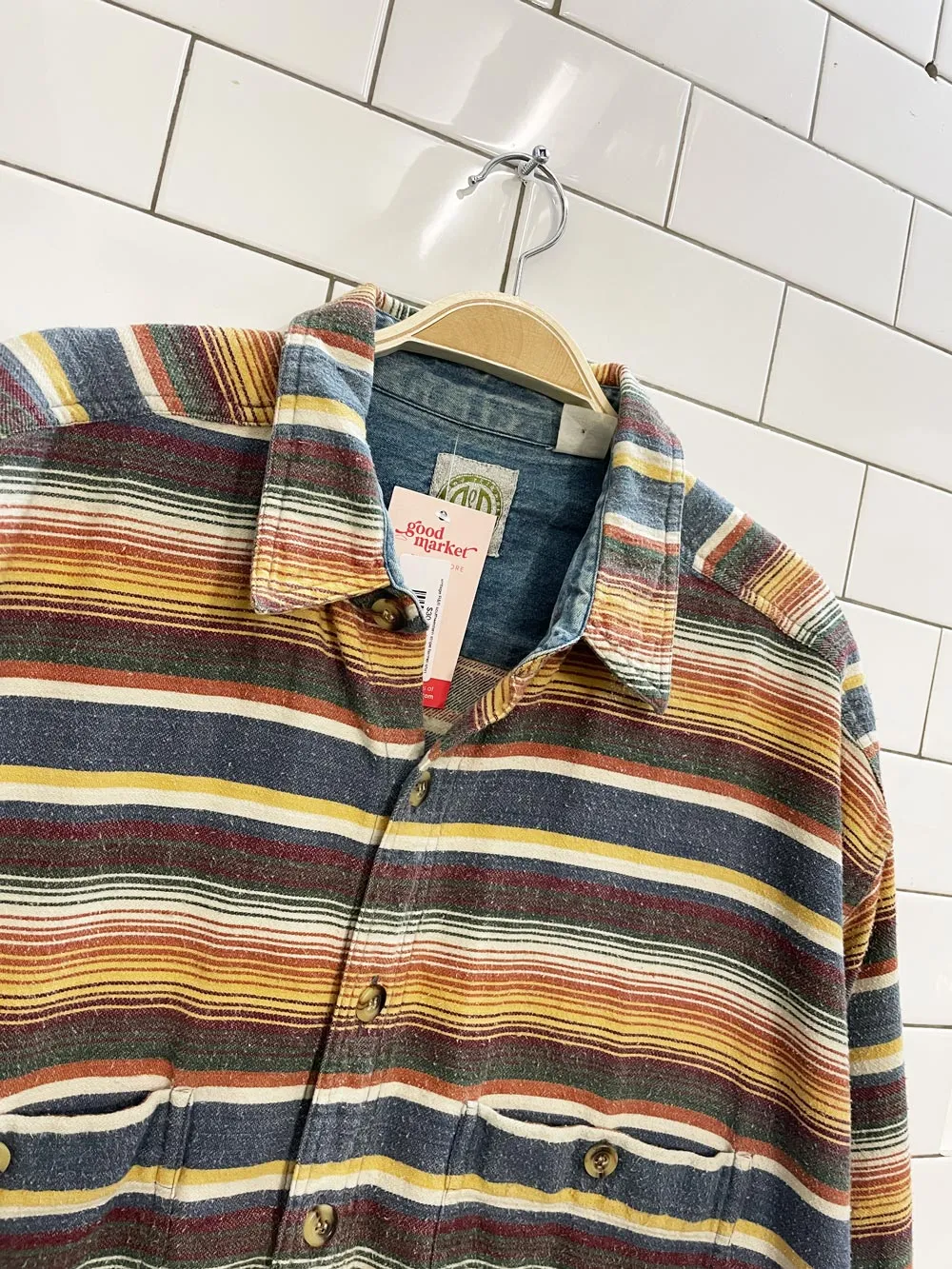 vintage R&R southwestern stripe flannel shirt