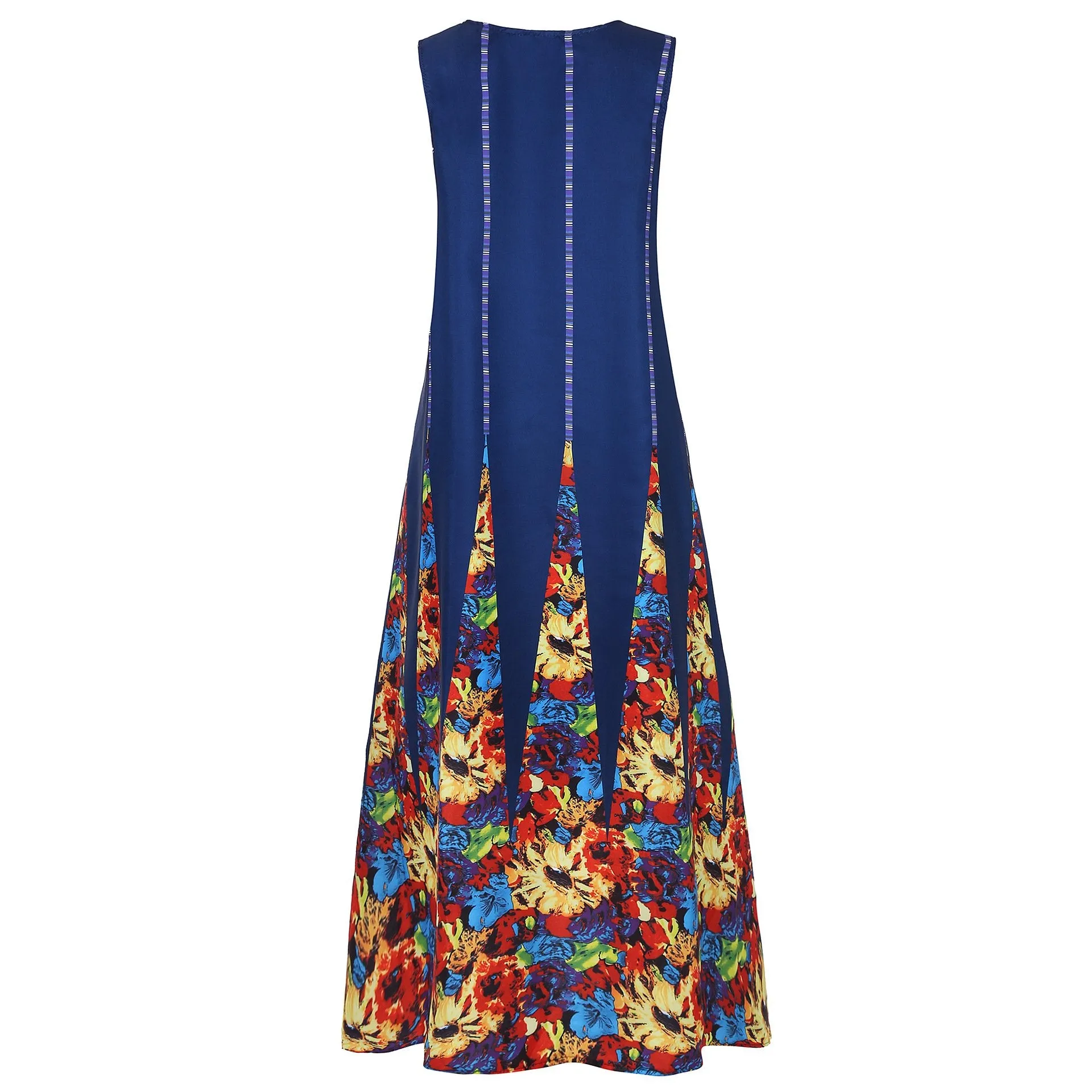 Vintage V Neck Sleeveless Pocket Dresses