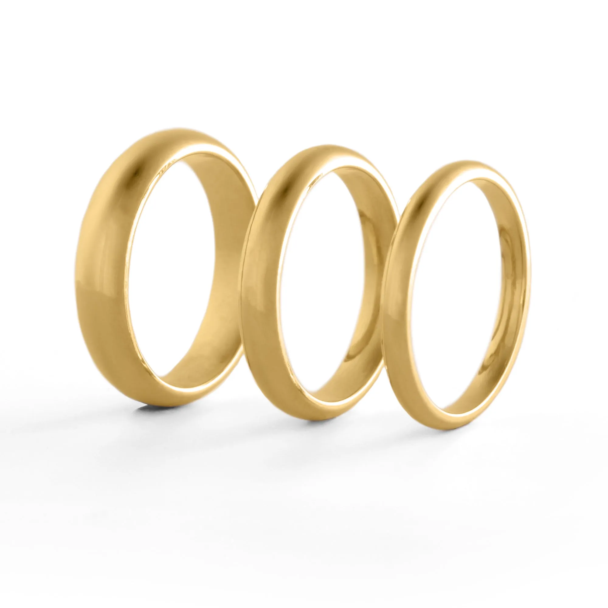 Wedding Band 4mm Comfort Fit 14K Gold